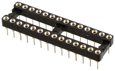 schmal7,62 mmSIP DIP Socket10 Stück 10x 28-pin IC-Sockel 