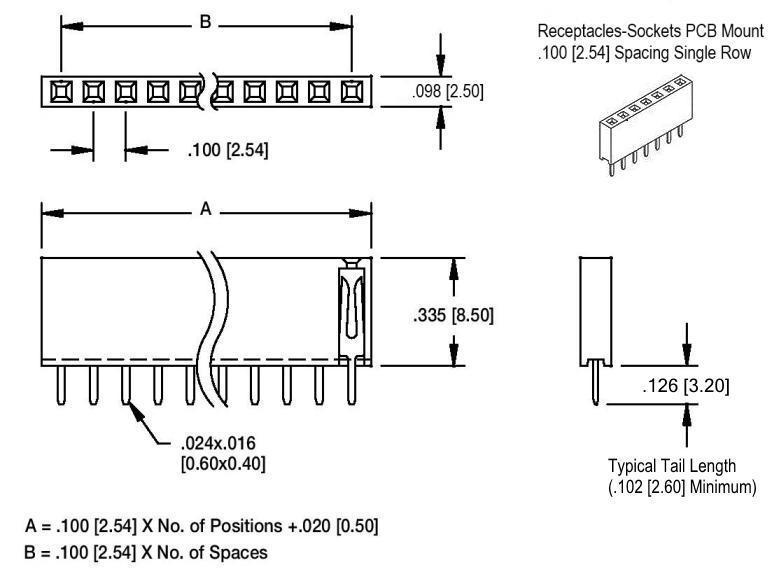 ぴれページ 1x 7 pin Female Header .1