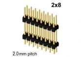 2x 8 Header 2mm sp Dual Insulator