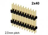 2x40 Header 2mm sp Dual Insulator