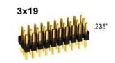 3x19 pin Snappable Header .1"sp