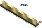 3x36 pin Snappable Header .1"sp .320"MH