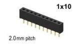 1x10 pin Female Header 2mm sp 1x10 pin Female Header 2mm sp