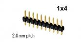 1x 4 pin Snappable Header 2mm sp 1x 4 pin Snappable Header 2mm sp