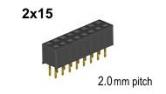 2x15 pin Female Header 2mm sp 2x15 pin Female Header 2mm sp