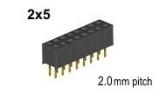 2x 5 pin Female Header 2mm sp 2x 5 pin Female Header 2mm sp