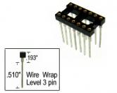 14 pin Wire Wrap DIP IC Socket 3 level