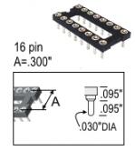 16 pin DIP IC Socket Machined Ultra Low Profile