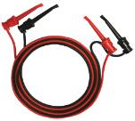 IC Hook Test Lead Set 2 piece red and black mini hook grabber on each cable end