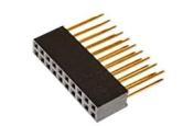 2x10 pin Female Header .1"sp Long Tail SQ pin