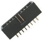 16 pin Box Header .100" 2.54mm spacing pcb mount straight