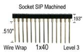 40 pin SIP Socket Wire Wrap