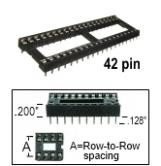 42 pin DIP IC Socket Stamped .6"