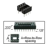 8 pin DIP IC Socket Stamped .3"