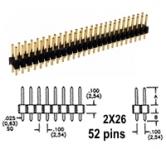 2x26 pin Snappable Header .1"sp