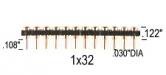 32 pin SIP Machined Socket LP g/g