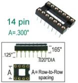14 pin DIP IC Socket Machined .300"