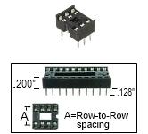 6 pin DIP IC Socket Stamped .3"