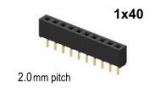 1x40 pin Female Header 2mm sp 1x40 pin Female Header 2mm sp
