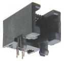 Modular Jack 6P4C R/A LP Black